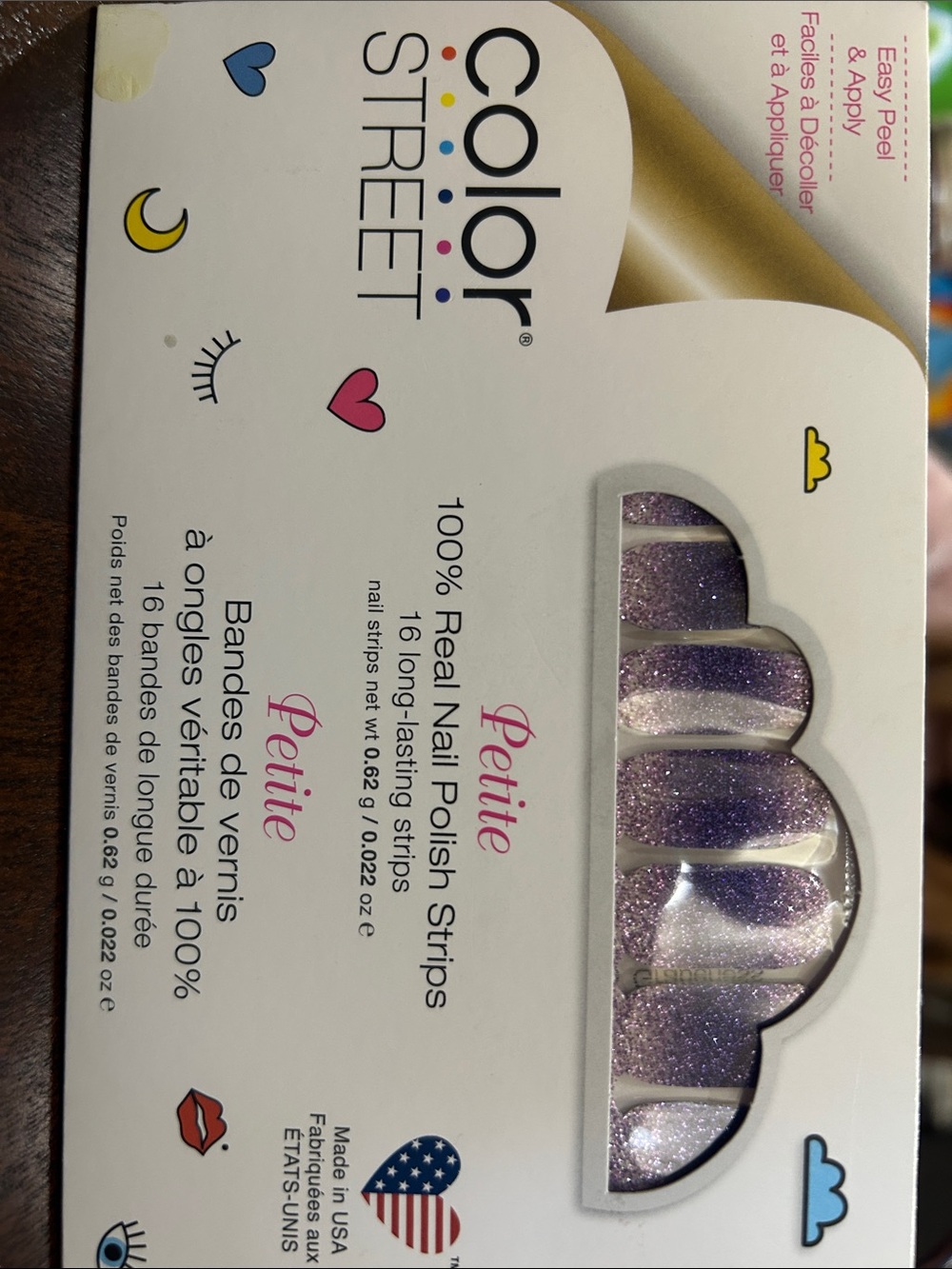 Color Street Achieve Grapeness Petite Nail Strips
